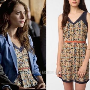 Staring at Stars Mesh Trim Floral Dress